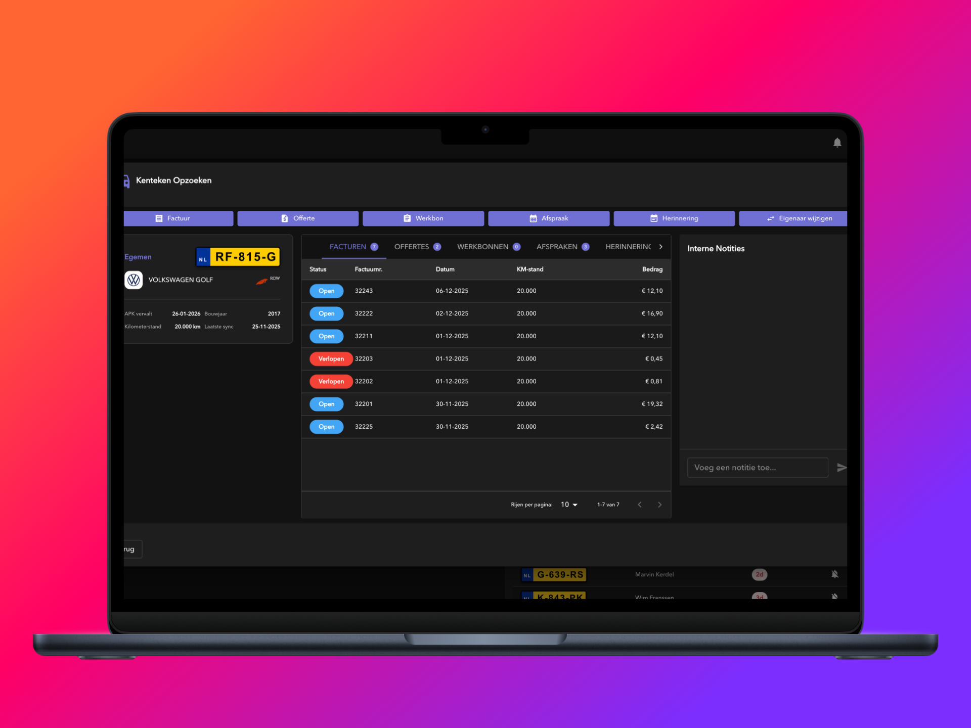 Minder administratie. Meer garage.